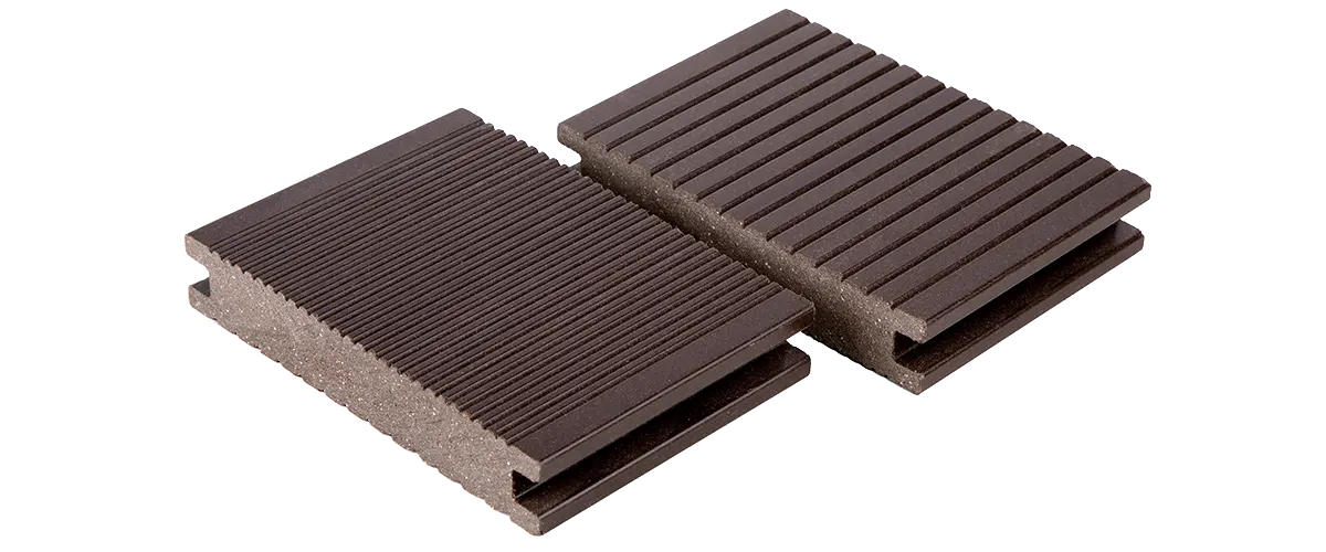 Two small pieces of PVC decking boards