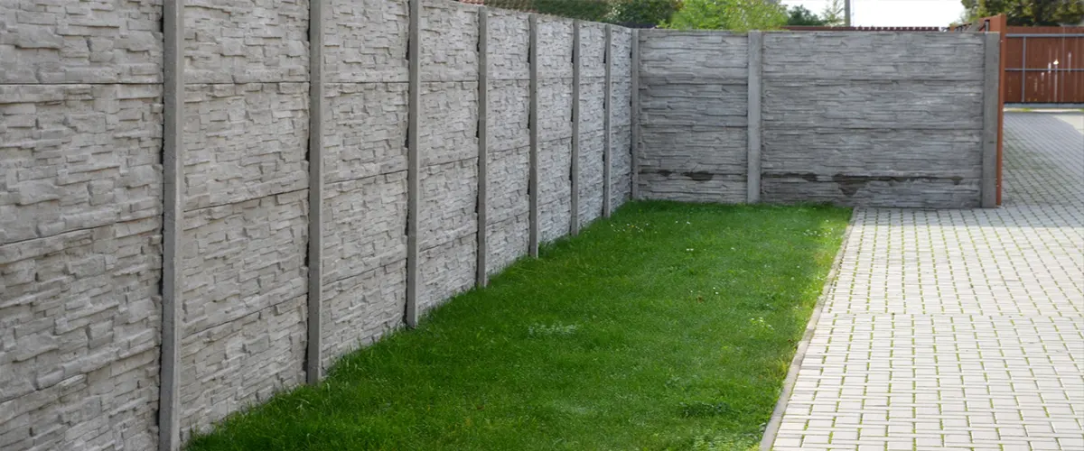 Faux stone fencing