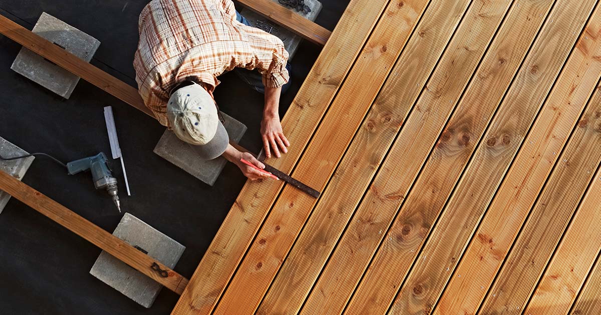 install wood decking boards