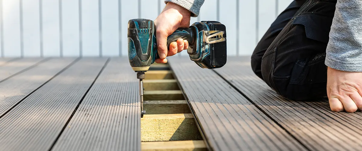 drill on composite deck boards