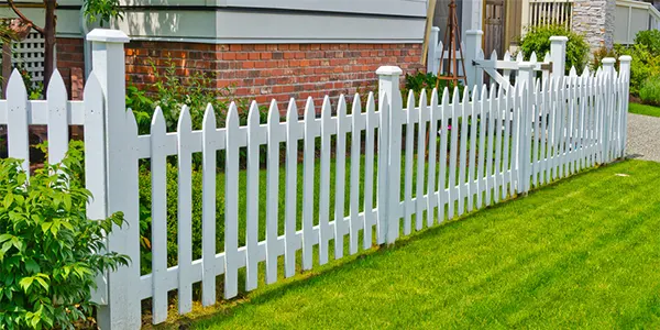 White type of wood fence