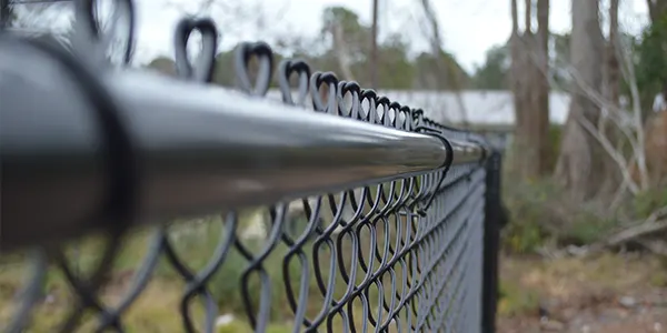 Vinyl coated black fence